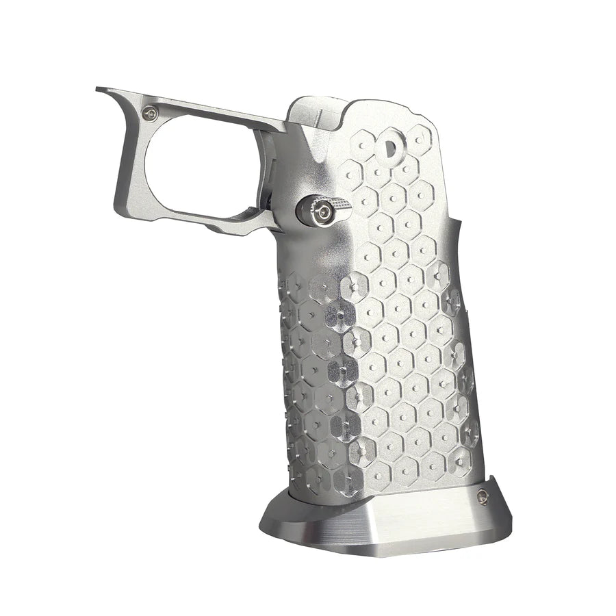 5KU CNC アルミグリップ Type.12 マルイ HI-CAPA GBB Airsoft用 ( 5KU-GB-620 ) - 銀(ぎん)-AIRSOFT GOGO エアガン・サバゲー用品通販