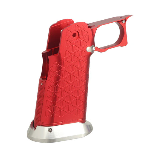 5KU CNC アルミグリップ Type.8 マルイ ハイキャパ GBB エアガン用 (5KU-GB-590) - 赤-AIRSOFT GOGO エアガン・サバゲー用品通販