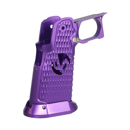 5KU CNC アルミグリップ Type.9 マルイ ハイキャパ GBB エアガン用 ( 5KU-GB-587 ) - 紫-AIRSOFT GOGO エアガン・サバゲー用品通販