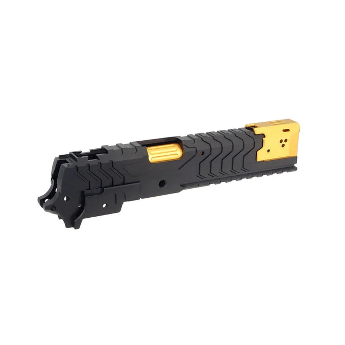 5KU CNC アルミマトリックスキット マルイ ハイキャパ GBB エアソフトガン用 (5KU-GB-573) - ブラック/ゴールド-AIRSOFT GOGO エアガン・サバゲー用品通販