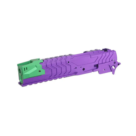 5KU CNC アルミマトリックスキット マルイ ハイキャパ GBB エアソフトガン用 (5KU-GB-573) - パープル/みどり-AIRSOFT GOGO エアガン・サバゲー用品通販