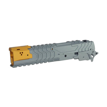 5KU CNC アルミニウム / アルミ マトリックス キット マルイ ハイキャパ GBB エアガン用 (5KU-GB-573) - グレー / 金(きん)-AIRSOFT GOGO エアガン・サバゲー用品通販