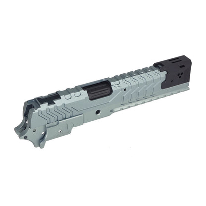 5KU CNC アルミニウム / アルミ マトリックス キット マルイ ハイキャパ GBB エアガン用 (5KU-GB-573) - グレー / ブラック-AIRSOFT GOGO エアガン・サバゲー用品通販