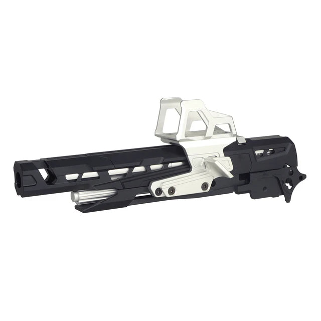 5KU CNC EX-02 フレームキット マルイ ハイキャパ GBB エアガン用 (5KU-GB-592) - ブラック / 銀(ぎん)-AIRSOFT GOGO エアガン・サバゲー用品通販