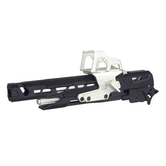 5KU CNC EX-02 フレームキット マルイ ハイキャパ GBB エアガン用 (5KU-GB-592) - ブラック / 銀(ぎん)-AIRSOFT GOGO エアガン・サバゲー用品通販