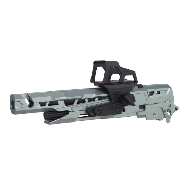 5KU CNC EX-02 フレームキット マルイ ハイキャパ GBB エアガン用 (5KU-GB-592) - グレー / ブラック-AIRSOFT GOGO エアガン・サバゲー用品通販