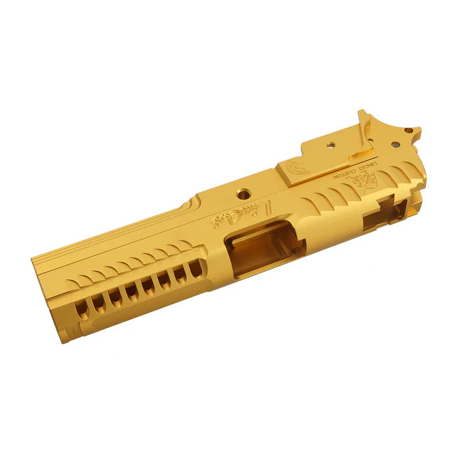 5KU CNCアルミリムキャットカスタム4.3キット マルイハイキャパ用 (5KU-GB-602) - 金(きん)-AIRSOFT GOGO エアガン・サバゲー用品通販