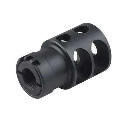 5KU DTK-2 14mm用スチールマズルブレーキ（5KU-268） - ブラック-AIRSOFT GOGO エアガン・サバゲー用品通販