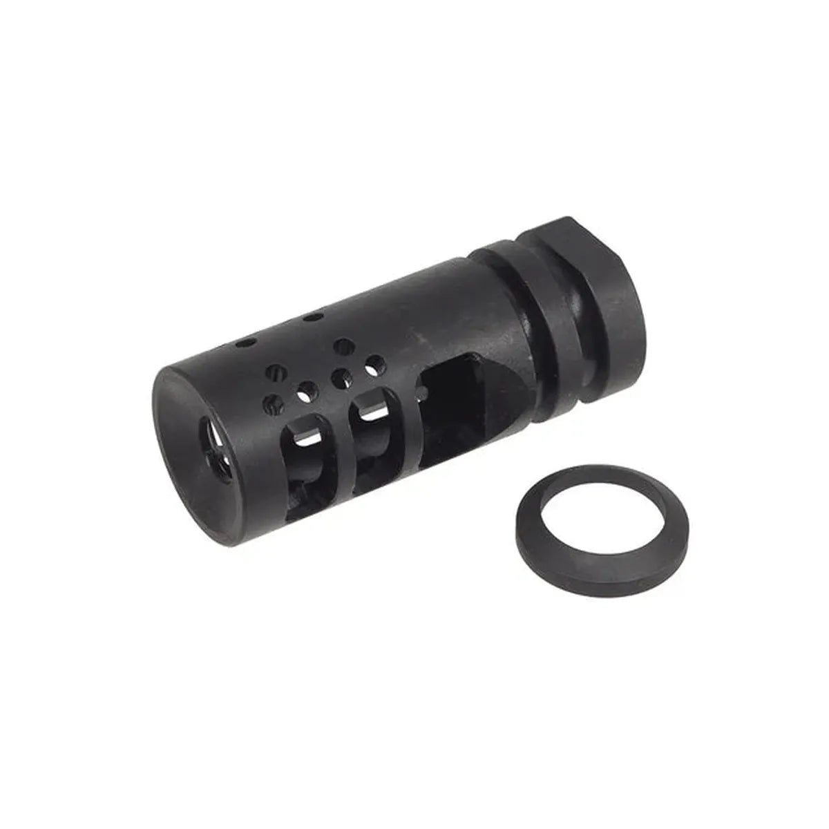 5KU GAMMA 762 スチールフラッシュハイダー 14mm用 (5KU-166) - ブラック-AIRSOFT GOGO エアガン・サバゲー用品通販