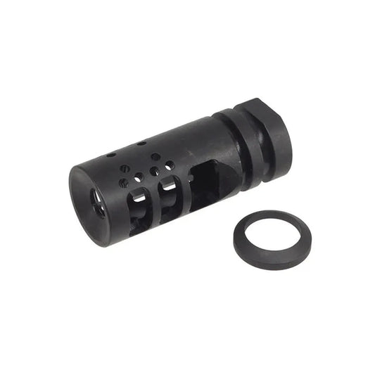 5KU GAMMA 762 スチールフラッシュハイダー 14mm用 (5KU-166) - ブラック-AIRSOFT GOGO エアガン・サバゲー用品通販