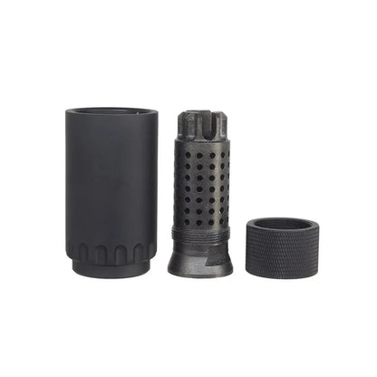5KU グリフィン テーパーマウント フラッシュコンプ ブラストシールド付き 14mm用 (5KU-198) - ブラック-AIRSOFT GOGO エアガン・サバゲー用品通販