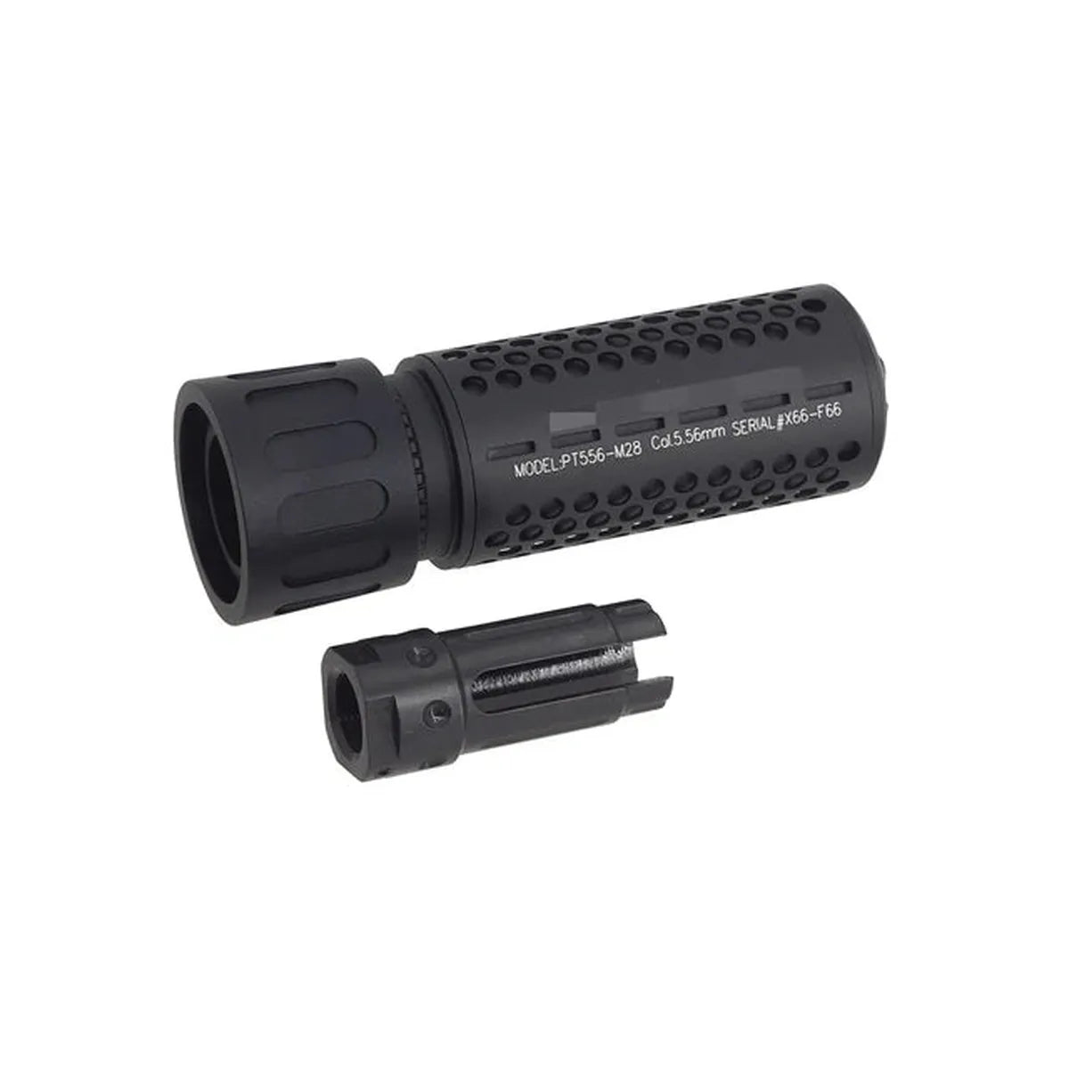 5KU KAC スタイル 556 CQB エアソフト サプレッサー (5KU-204) - ブラック-AIRSOFT GOGO エアガン・サバゲー用品通販