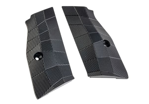 5KU KJ Shadow 2 エアソフト LOKスタイル ショートグリップ マグウェル付き (アルミニウム / アルミ) - ブラック-AIRSOFT GOGO エアガン・サバゲー用品通販