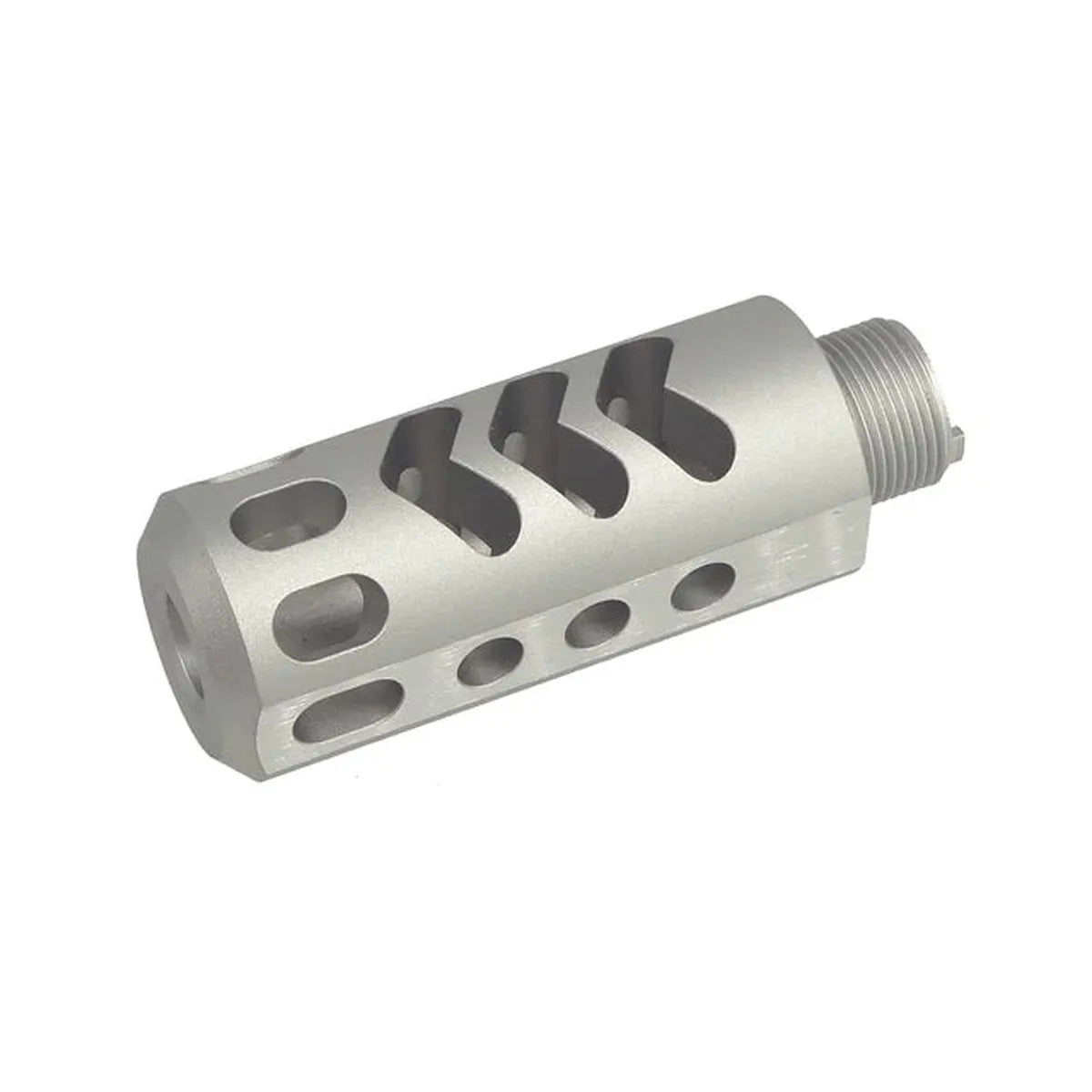 5KU コンペンセイター タイプ3 WA / マルイ コンプレッション対応 エアソフト アウターバレル (5KU-GB-295) - シルバー-AIRSOFT GOGO エアガン・サバゲー用品通販