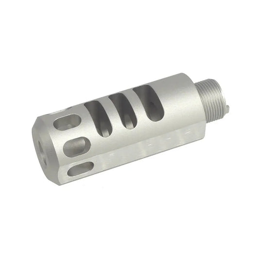 5KU コンペンセイター タイプ.2 WA / マルイ コンプレッション レディ エアソフト アウターバレル (5KU-GB-294) - シルバー-AIRSOFT GOGO エアガン・サバゲー用品通販