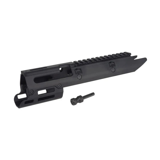 5KU M-Lok レール ハンドガード (チャージング ハンドル付き) MP5K AEG エアソフトガン用 (5KU-392C) - ブラック-AIRSOFT GOGO エアガン・サバゲー用品通販