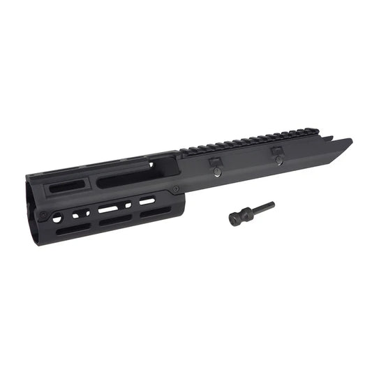 5KU M-Lok レイル ハンドガード (チャージング ハンドル付き) CYMA MP5 AEG 用 (5KU-403) - ブラック-AIRSOFT GOGO エアガン・サバゲー用品通販
