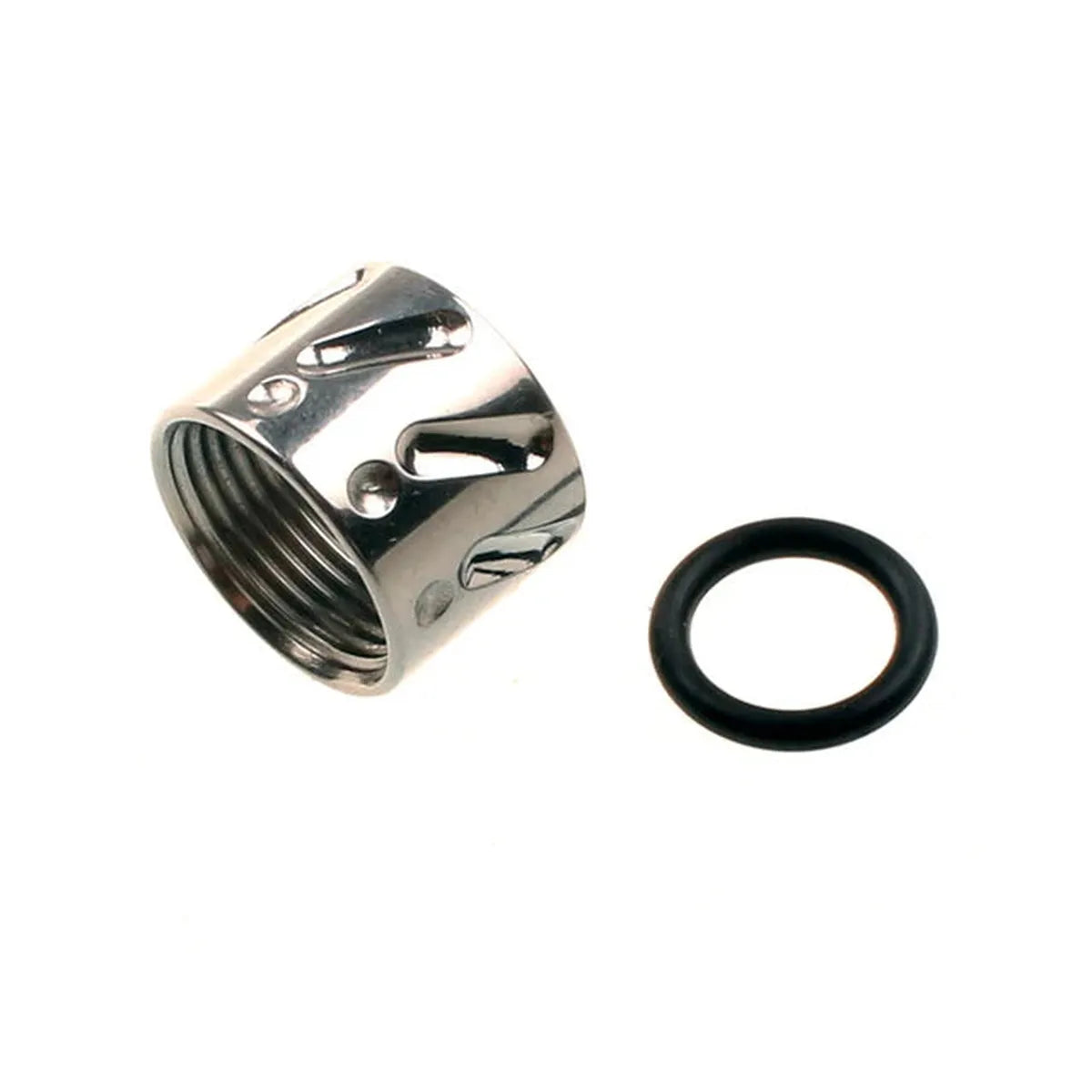 5KU ローレットねじプロテクター（14mm～）（GB-457）-シルバー-AIRSOFT GOGO エアガン・サバゲー用品通販