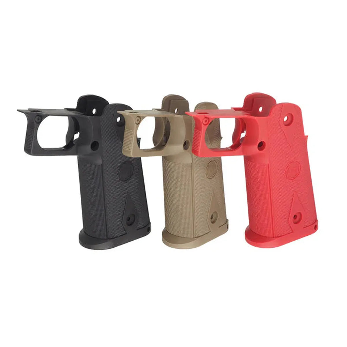5KU STI スタイル ナイロンポリマーグリップ マルイ ハイキャパ GBB エアソフトピストル用 (5KU-GB-470) - ブラック-AIRSOFT GOGO エアガン・サバゲー用品通販