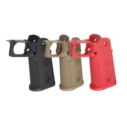 5KU STI スタイル ナイロンポリマーグリップ マルイ ハイキャパ GBB エアソフトピストル用 (5KU-GB-470) - ブラック-AIRSOFT GOGO エアガン・サバゲー用品通販