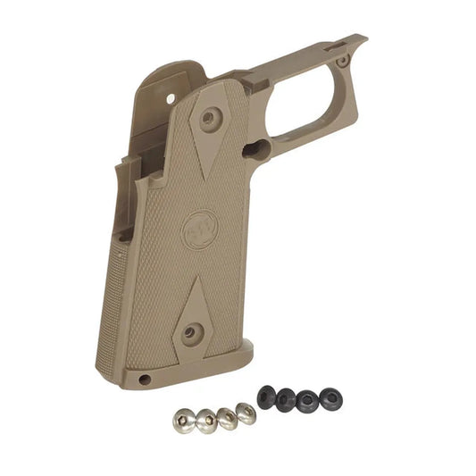 5KU STI スタイル ナイロンポリマーグリップ マルイ ハイキャパ GBB エアソフトピストル用 (5KU-GB-470) - ダークアース-AIRSOFT GOGO エアガン・サバゲー用品通販