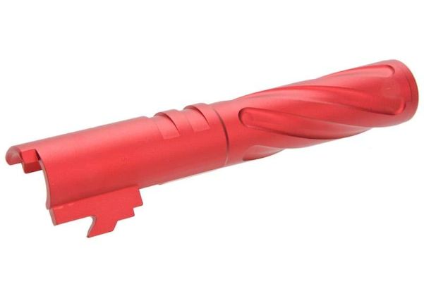 5KU Tokyo Marui ハイキャパ 4.3 アウターバレル (トルネード、アルミ) - 赤-AIRSOFT GOGO エアガン・サバゲー用品通販