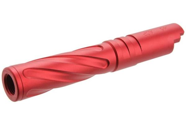 5KU Tokyo Marui ハイキャパ 4.3 アウターバレル (トルネード、アルミ) - 赤-AIRSOFT GOGO エアガン・サバゲー用品通販