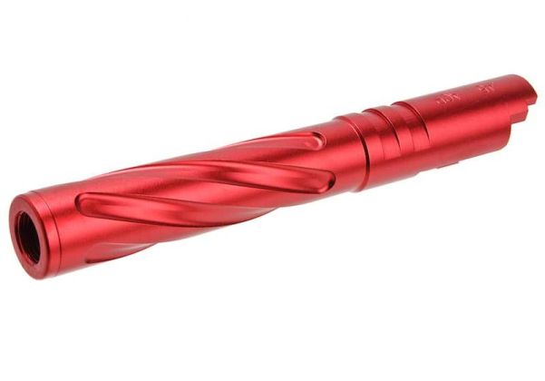 5KU Tokyo Marui ハイキャパ 5.1 アウターバレル (トルネード、アルミ) - 赤-AIRSOFT GOGO エアガン・サバゲー用品通販