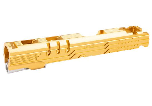 5KU Tokyo Marui ハイキャパ 5.1 GBB LimCat プロテクター 5.1 GBBスライド (CNC アルミニウム / アルミ) - 金(きん)-AIRSOFT GOGO エアガン・サバゲー用品通販