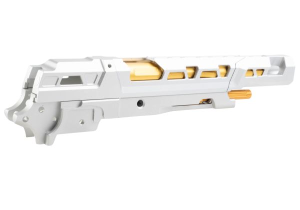 5KU Tokyo Marui ハイキャパ CNCアルミ EX 01 フレームキット - 銀(ぎん) 赤バレル付き-AIRSOFT GOGO エアガン・サバゲー用品通販
