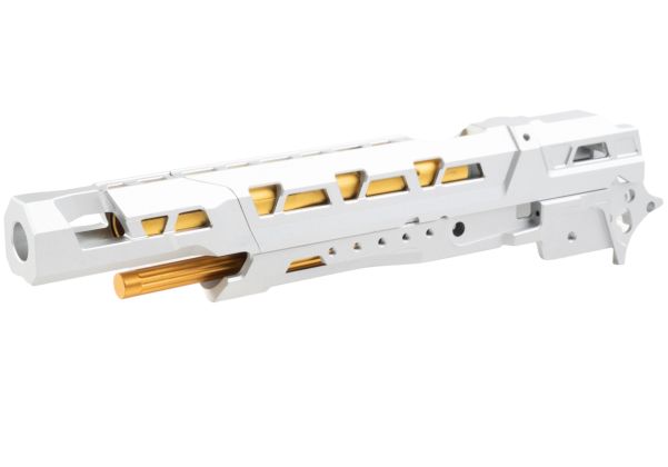 5KU Tokyo Marui ハイキャパ CNCアルミ EX 01 フレームキット - 銀(ぎん) 赤バレル付き-AIRSOFT GOGO エアガン・サバゲー用品通販