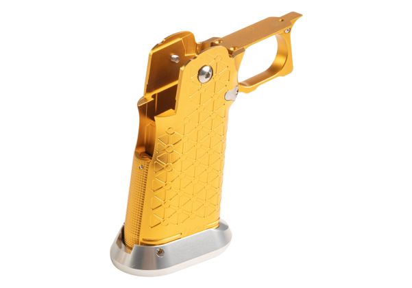 5KU Tokyo Marui ハイキャパ GBB CNC アルミグリップ (タイプ 8) - 金(きん)-AIRSOFT GOGO エアガン・サバゲー用品通販
