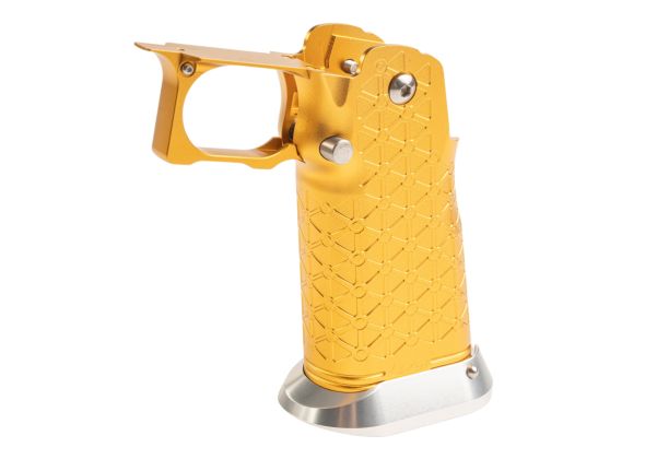 5KU Tokyo Marui ハイキャパ GBB CNC アルミグリップ (タイプ 8) - 金(きん)-AIRSOFT GOGO エアガン・サバゲー用品通販