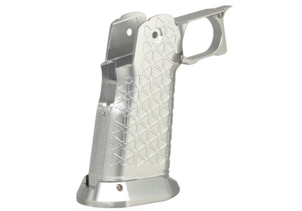 5KU Tokyo Marui ハイキャパ GBB CNC アルミグリップ (タイプ 8) - 銀(ぎん)-AIRSOFT GOGO エアガン・サバゲー用品通販