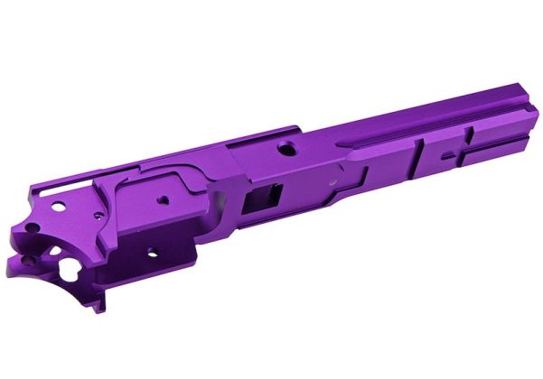 5KU Tokyo Marui ハイキャパ GBB ミドルフレーム (4.3インチ、アルミブランクマーキング、レイルバージョン付き、紫)-AIRSOFT GOGO エアガン・サバゲー用品通販