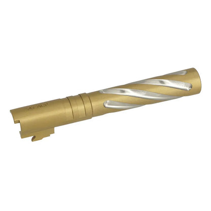5KU トルネード 5インチ ステンレス スレッドアウターバレル マルイ ハイキャパ エアソフトガン用 (5KU-GB-476) - ゴールド-AIRSOFT GOGO エアガン・サバゲー用品通販
