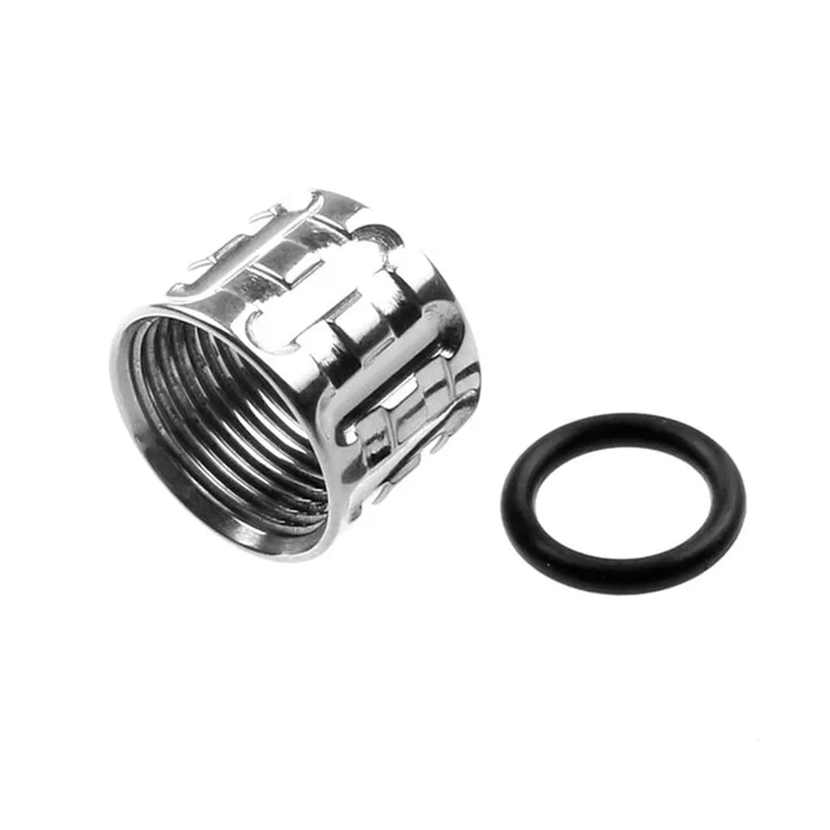 5KU TP-Pro ローレットねじプロテクター 14mm用 (5KU-GB-451)-シルバー-AIRSOFT GOGO エアガン・サバゲー用品通販