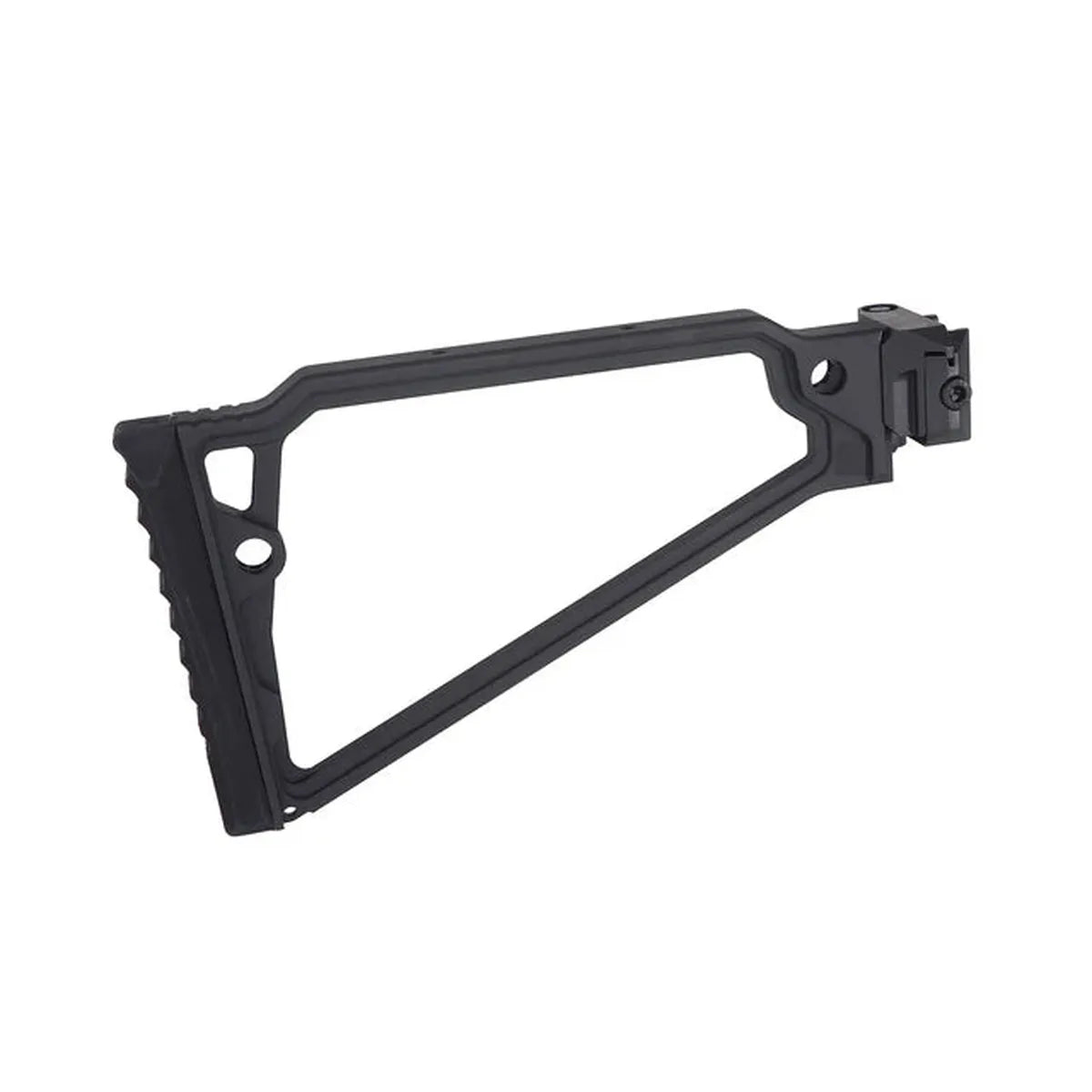 5KU TS-8RP トライアングル ライズ ストック バットパッド付き 20mm レール用 (5KU-360) - ブラック-AIRSOFT GOGO エアガン・サバゲー用品通販