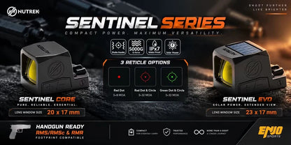 NUTREK SENTINEL CORE 1x20x17 3+32MOA 赤ドットサイト (DSL32RV) - 赤ドットとサークル 3+32 MOA