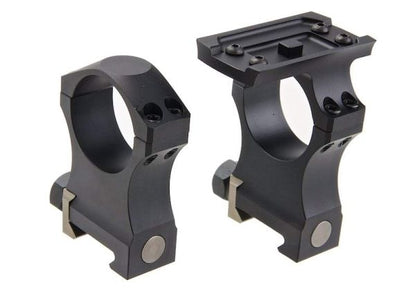 Airsoft Artisan NFスタイル 30mmスコープマウント（T1スコープリングインターフェース付き）（CNCアルミニウム / アルミ、ブラック）