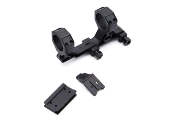 Airsoft Artisan BOスタイル 30mm モジュラースコープマウント ミルスペック 1913レイルシステム用 (T1 / T2アダプターー、ブラック)