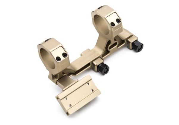 Airsoft Artisan BOスタイル 30mm モジュラースコープマウント ミルスペック 1913 レイルシステム用 (T1 / T2 アダプターー、DE)