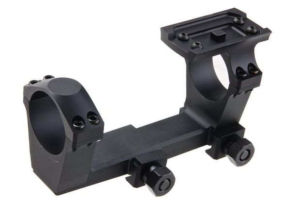 Airsoft Artisan NFスタイル 30mm 一体型(いったいけい)マウント（T1スコープリングインターフェース付き）（CNCアルミニウム / アルミ、ブラック）