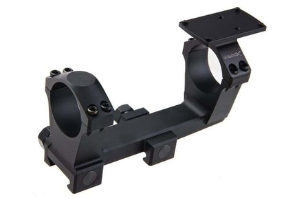 Airsoft Artisan NFスタイル 30mm一体型(いったいけい)マウント（マイクロリフレックスサイトマウント付き）（CNCアルミニウム / アルミ、ブラック）