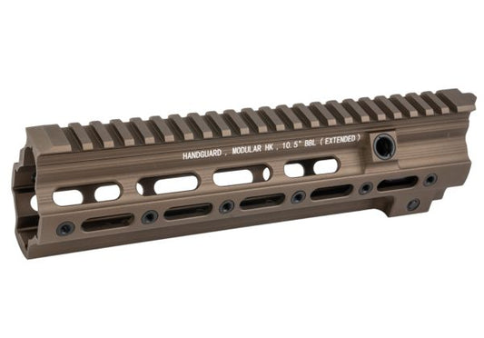 Airsoft ArtisanGスタイルSMRハンドガードレイル（Umarex VFC / WE 416 AEG / GBB / PTW用）（10.5インチ、DE）