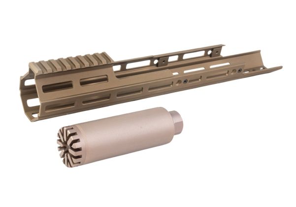 Airsoft Artisan製ロングM-Lokハンドガードレイル（Tokyo MaruiSCAR用）/ガンモディファイドSCAR L GBBシリーズ - DDC