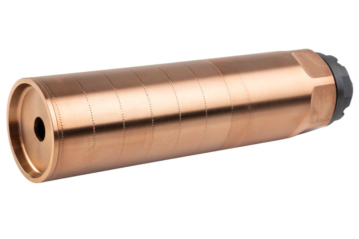 Airsoft Artisan REXスタイルサプレッサー（3プロングフラッシュハイダー付き）（14mm逆スクリュー、CNCスチール製）