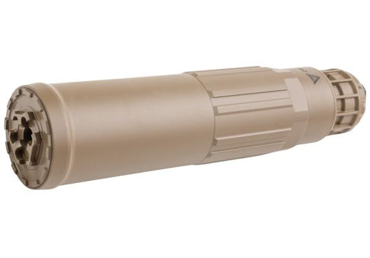 Airsoft Artisan SGI-6スタイル ダミーサプレッサー（PIGフラッシュハイダー付き） - ちゃいろ（14mm逆ネジ）
