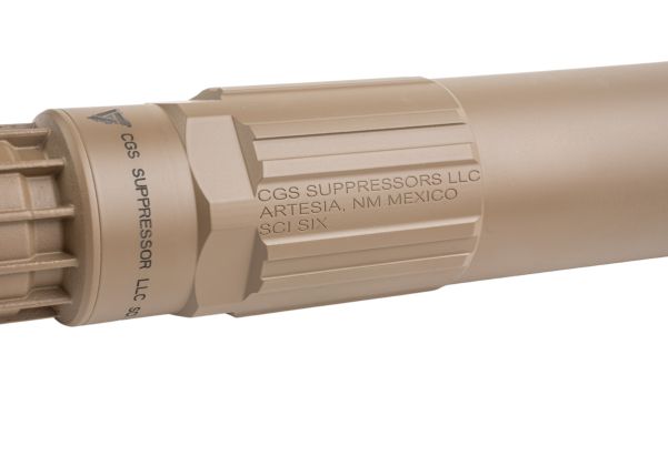 Airsoft Artisan SGI-6スタイル ダミーサプレッサー（PIGフラッシュハイダー付き） - ちゃいろ（14mm逆ネジ）
