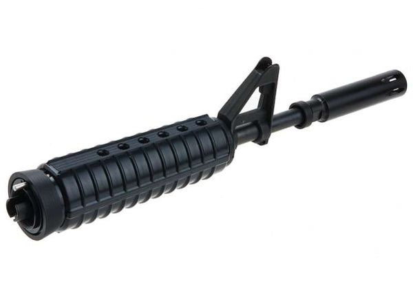 ANGRY GUN MWS アウターバレルフロントセット - XM177E2 スタイル (スチール、ブラック)
